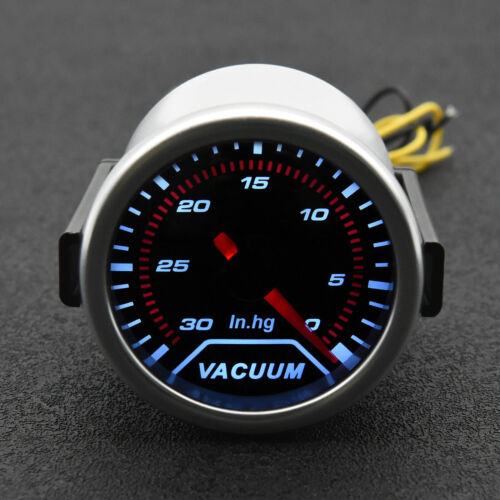 52mm Universal Car Vacuum Gauge -30~0 in.Hg Meter Auto White LED Pointer Gauge - Picture 7 of 12