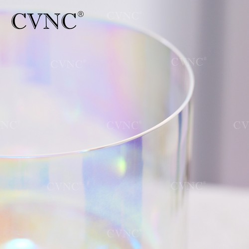 CVNC 432Hz 6" Un Tercer Ojo Cristal Transparente Alquimia Canto Cuenco Para Sanación de Sonido - Imagen 4 de 8