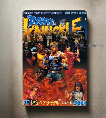 Bare Knuckle Sega Mega Drive Video Game Metal Poster -Collectable Sign (8x12in)