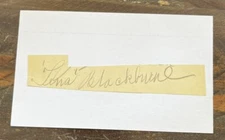 1910 Debut Lena Blackburne Signed Cut On 3x5 Index Card Rare! Rubbing Mud