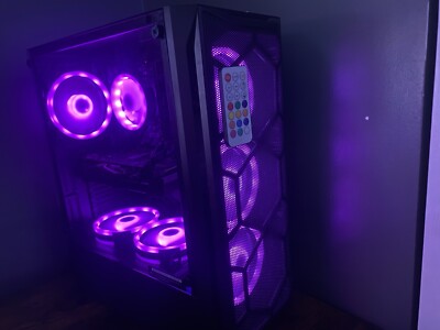 gaming pc and curved monitor