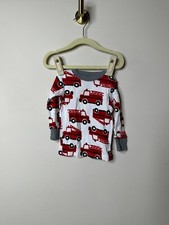 Carter's Red/White Firetruck Pajama Set Boys 12 Months