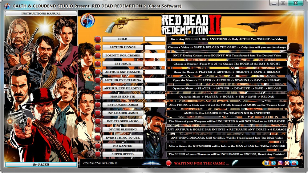 RED DEAD REDEMPTION 2 CHEATS TRAINER MODS TRICKS CODES SOFTWARE CHEAT MOD CODE