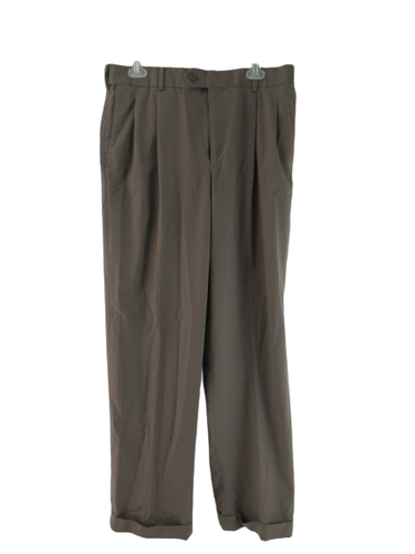 Dress Slacks Classic Fit Brown Tan Size 