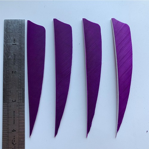 50PCS 4 pulgadas Purple Shield Fletches Fletching Vanes Feathers RW LW - Imagen 3 de 7