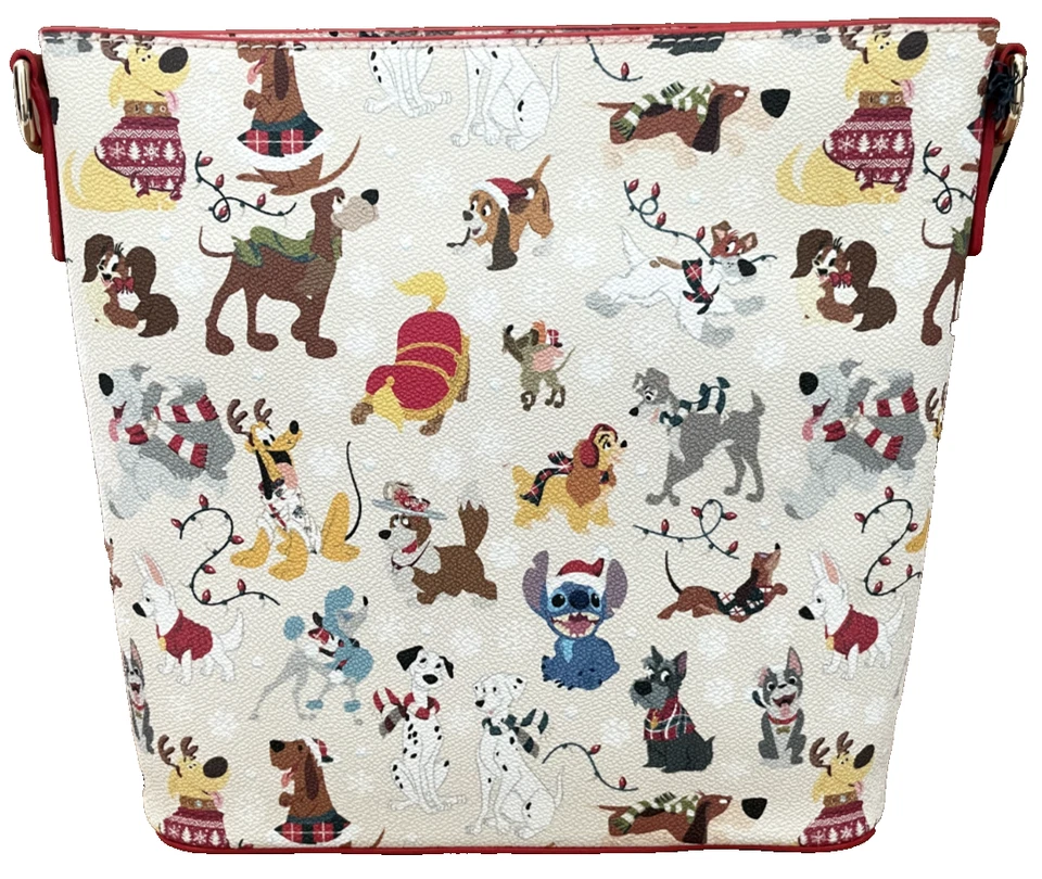 Nuevo Bolso Bandolera Disney Parks Dooney & Bourke Santa Tails Navidad Perros - B Foto 2 de 4