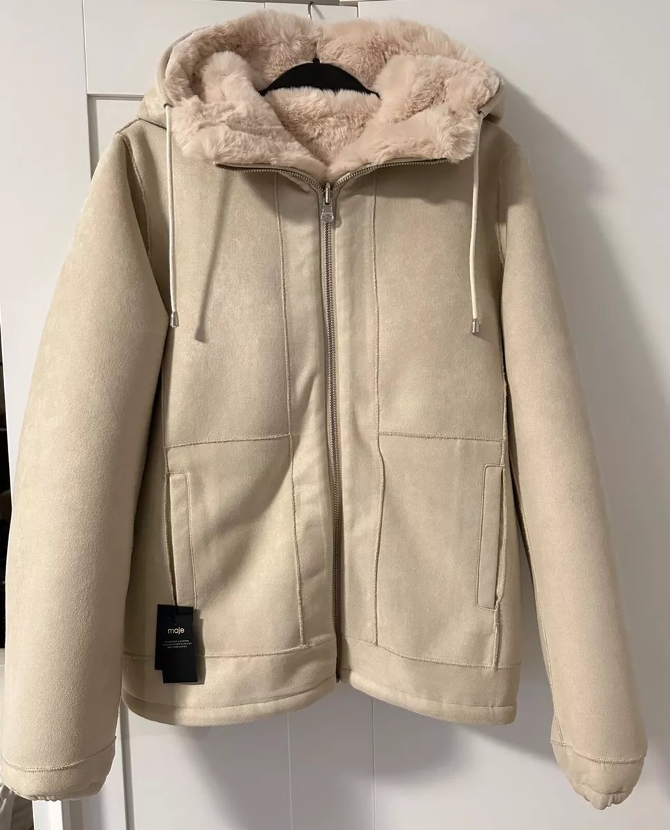 Maje faux fur coat sale