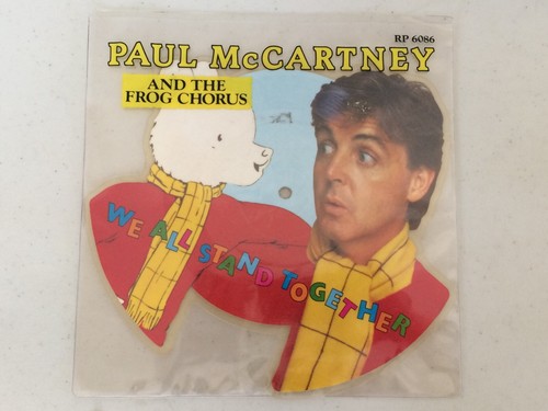 Paul McCartney & Frog Chorus We All Stand Together 1984 Shaped Picture Disc VG+ - Picture 7 of 9