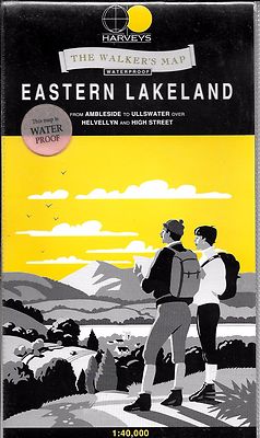 The Walkers Map of Eastern Lakeland, Lake District - England, by Harveys