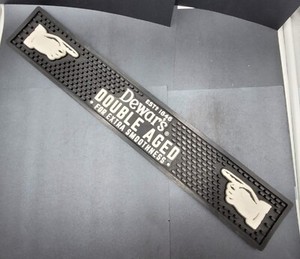 Dewars Double Aged Scotch Whisky Bar Mat Spill Drip Runner Stopper 20"