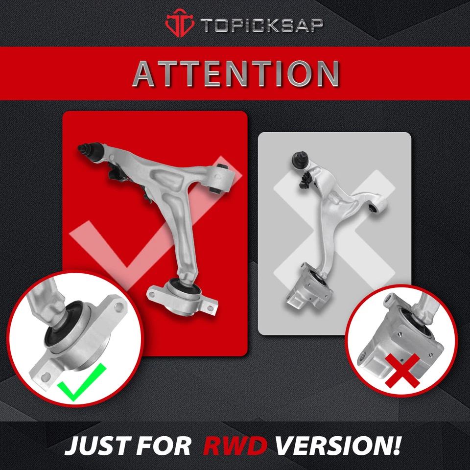 RWD 前下控制臂球接头套件适用于英菲尼迪 Q50 Q60 EX35 EX37 QX50 — 第 3/4 张图片