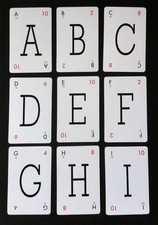 VINTAGE STYLE LEXICON CARDS CARD GAME ALPHABETICAL LETTER GIFTS CRAFT NAME SIGN