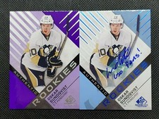 2016-17 SP Game Used Auto Blue and Purple #173 Oskar Sundqvist  (lot of 2)