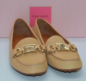 kate spade gold loafers