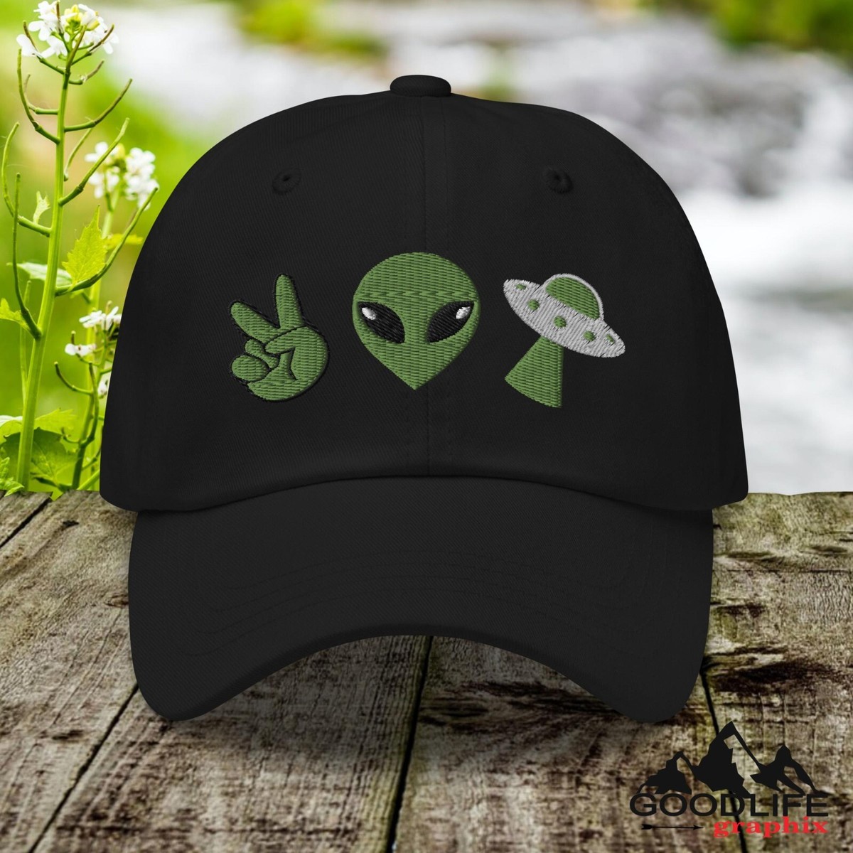 Alien Baseball Cap Embroidered Cotton Adjustable Dad Hat - België