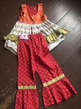 NWT Jelly The Pug 6X Bee Sweet Brooklyn Knit 2-piece Set Top Ruffle Pants Outfit