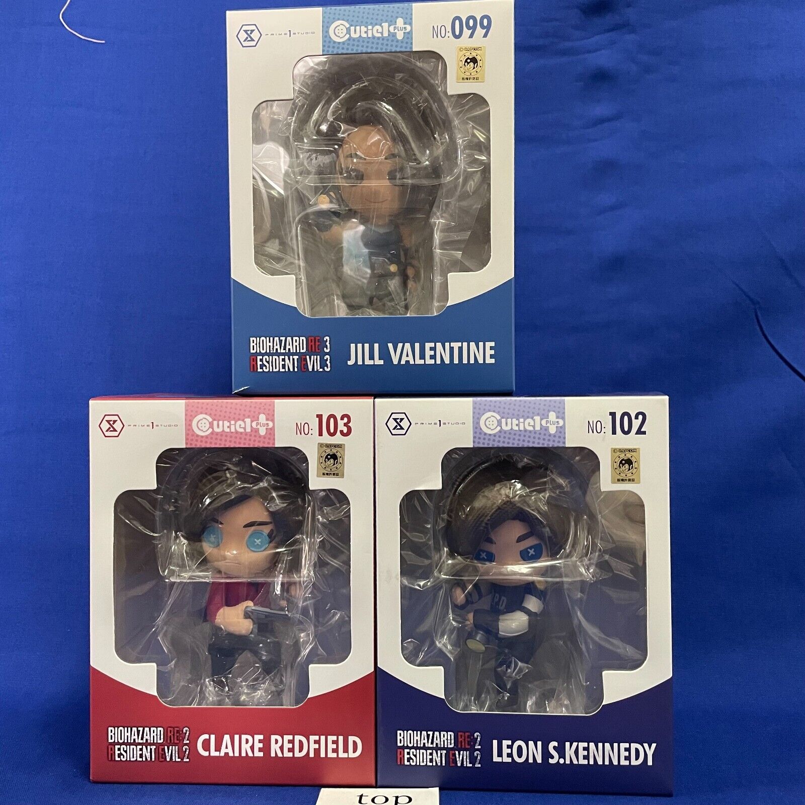 set-3 Leon Claire Jill Figure Resident Evil RE 2 3 Biohazard cutie 1 plus Capcom