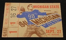 1941 MICHIGAN WOLVERINES MSU SPARTANS COLLEGE FOOTBALL GAME TICKET STUB HARMON