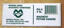 NEW MAGNA VISUAL PH-5 Magnetic Picture Hanger, 2 In X 6 in