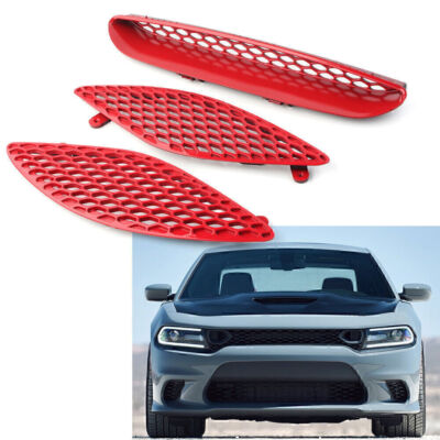 1 Satz Mittelhauben-Einfassungsgitter für 2015-2020 Dodge Charger SRT Hellcat