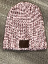 Love Your Melon Light Red Heathered Beanie Womens Hat Cotton Adult USA Made