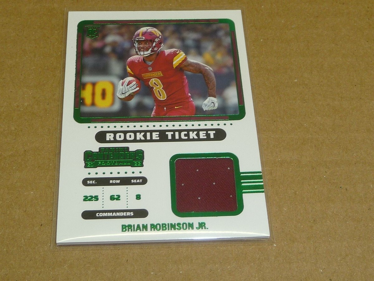 2022 Panini Contenders BRIAN ROBINSON JR ROOKIE TICKET COMMANDERS