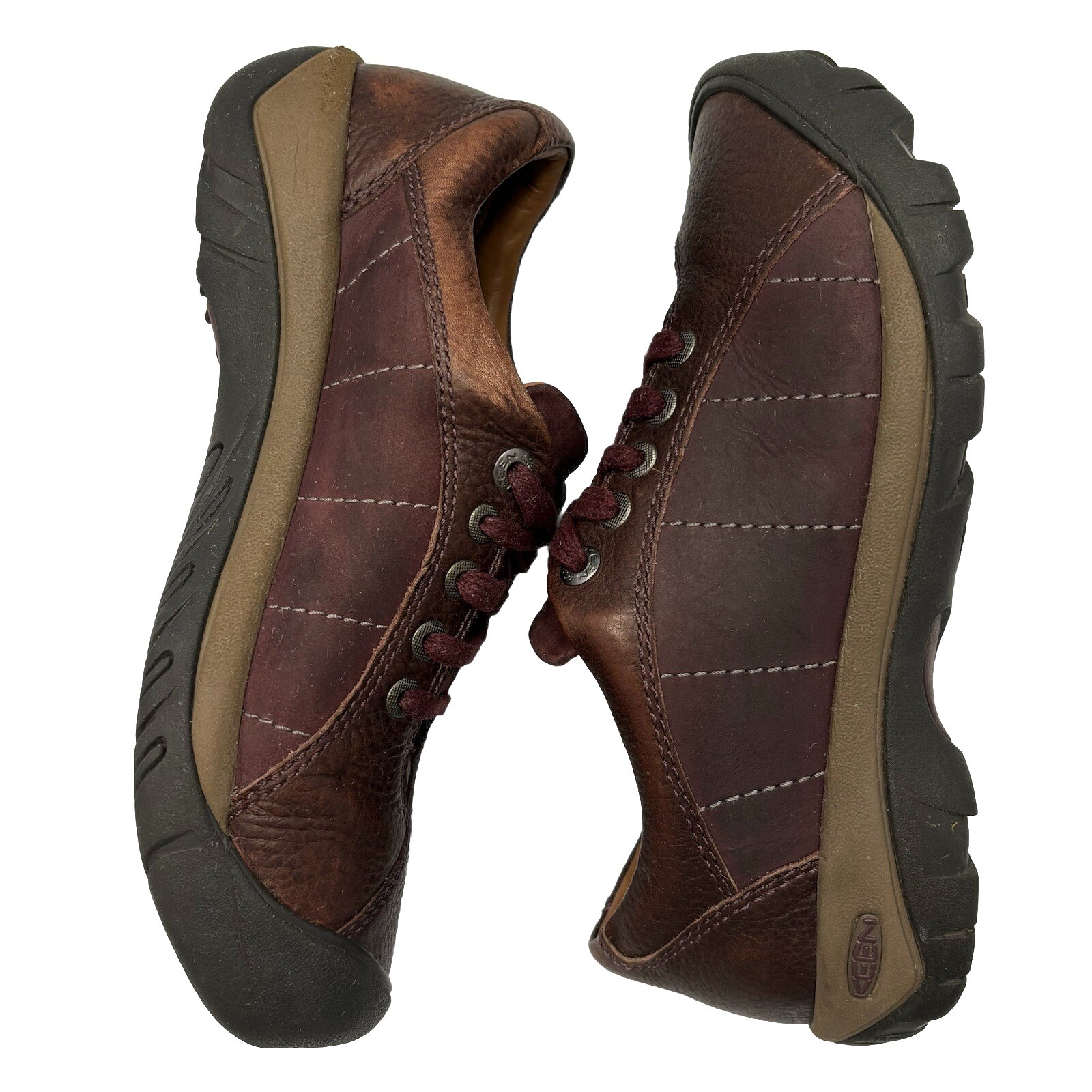 KEEN Scarpe da ginnastica in pelle appassionate marrone donna 7 stringate escursionismo comfort