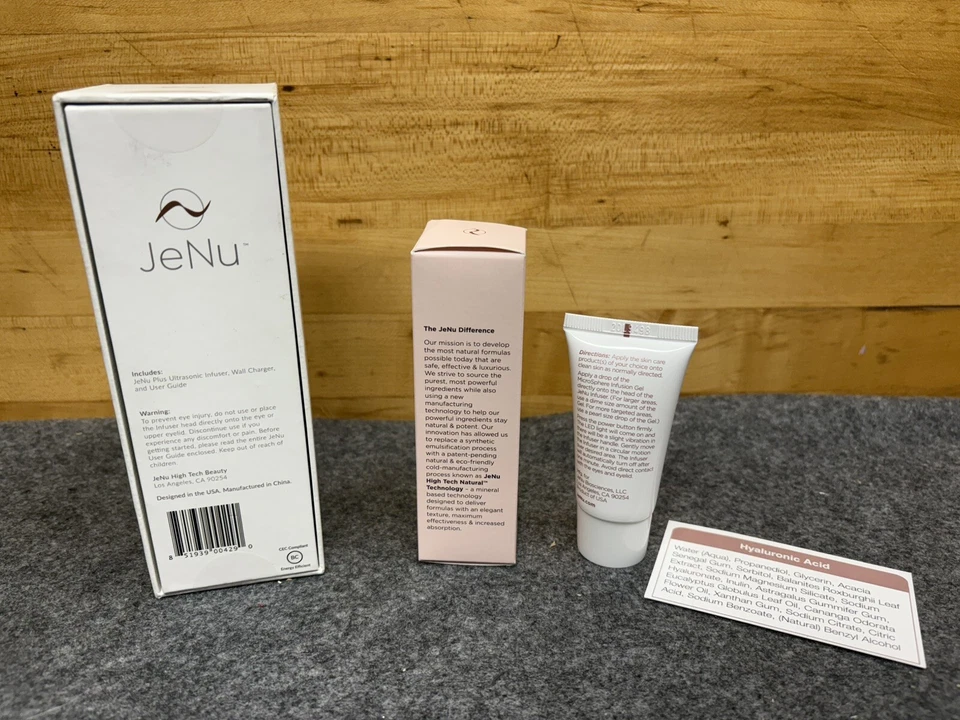 PAQUETE infusor ultrasónico JeNu Plus con gel de infusión y ácido hialurónico A5 Foto 2 de 4