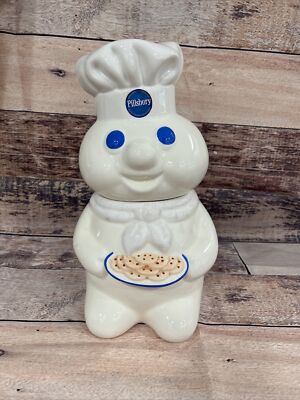 General Mills Pillsbury Doughboy Cookie Jar (Holding Cookie Tray) 1997