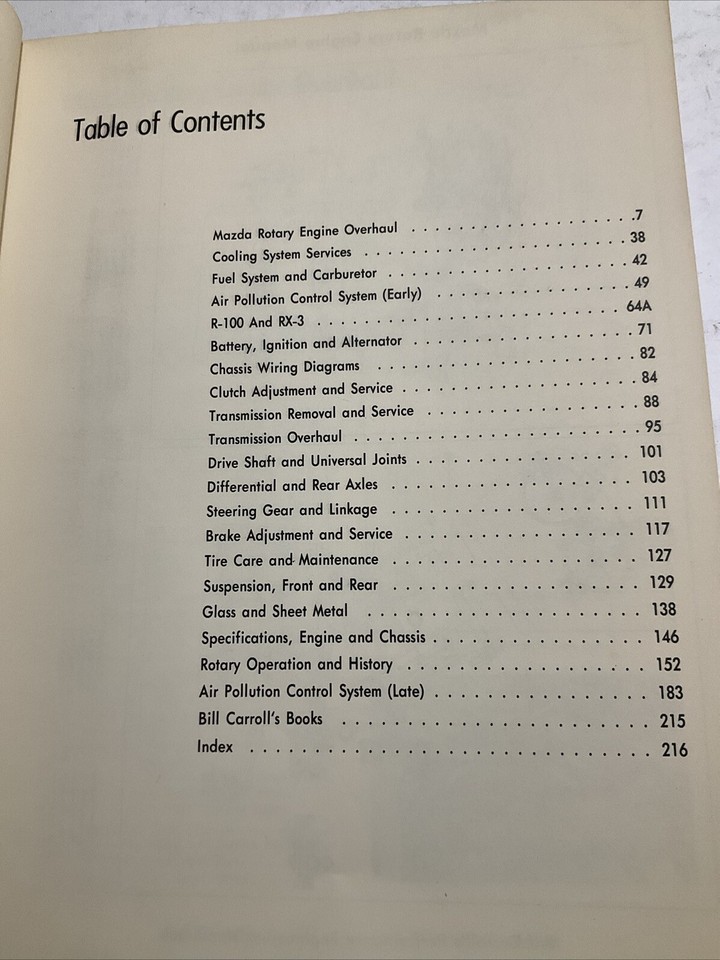 MAZDA ROTARY ENGINE Manual Performance Engineering Handbook eBay