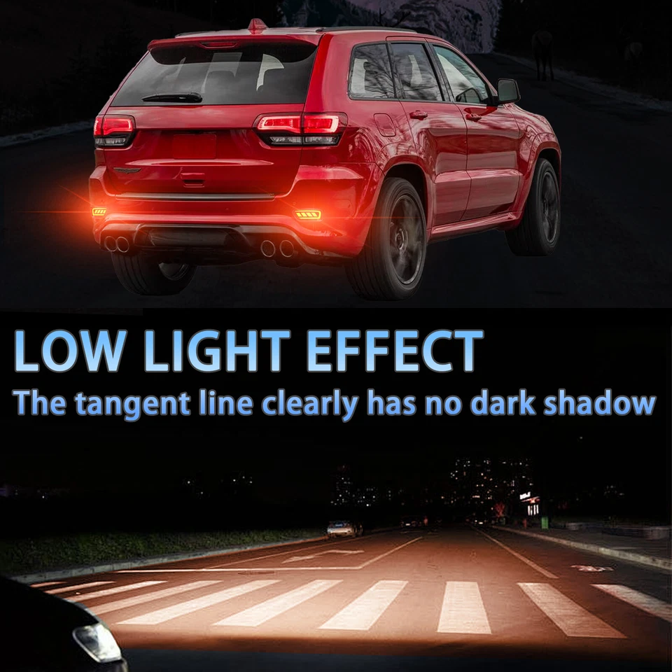 Rear Bumper Reflector Tail Light Brake Smoked For Jeep Grand Cherokee 2011-2021 - Image 4 of 4