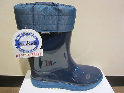 Botas de Nieve Botas de Goma Invierno Forrado Azul Nuevo | eBay