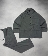 Christian Dior Monsieur Pajama Set Check Print Gray Pants Shirt Size M Button