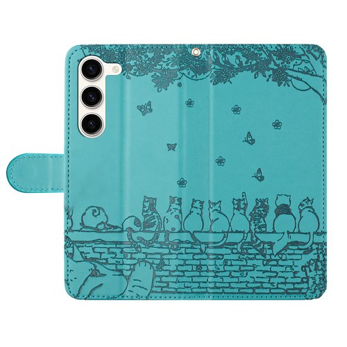 For SamsungS24 A15 A05S Wall Cat Pattern PU Leather Flip Wallet Case Phone Cover - Picture 3 of 16