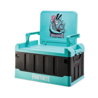 Numskull Official  Fortnite Gaming Bedroom Storage Box with folding chair