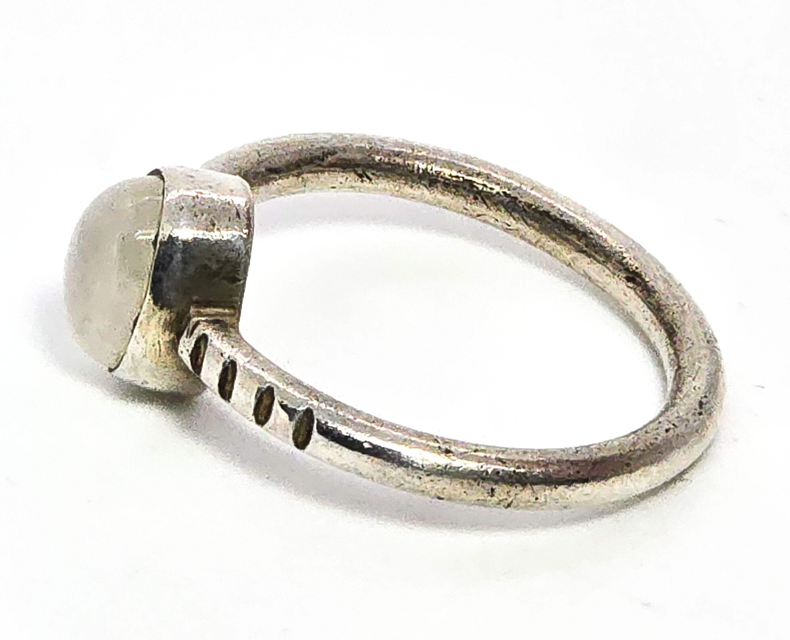 Rainbow yellow orange flash moonstone solitaire s… - image 4