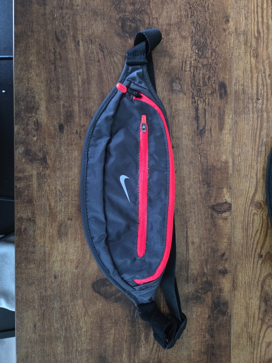 Nike Waistpack Fanny Hip Pack Capacity Slim Running O/S Grey/Red
