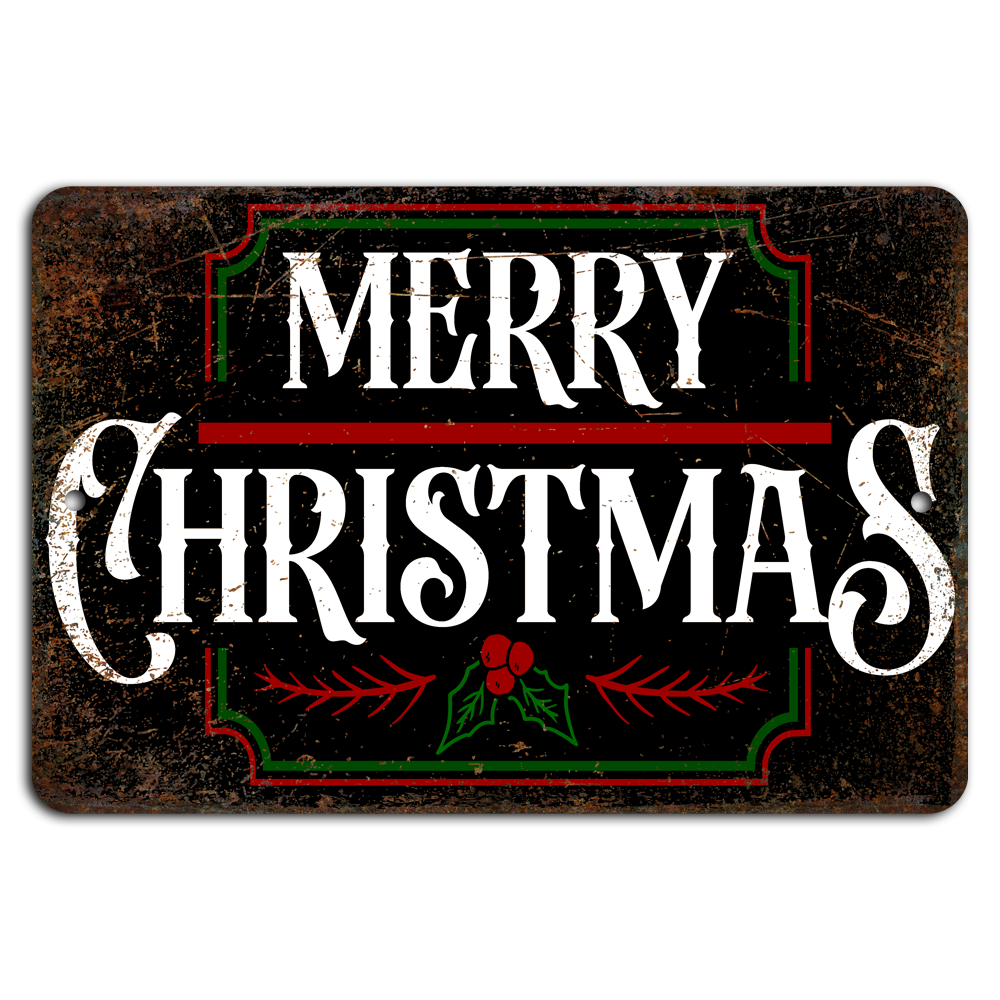 Rustic Merry Christmas Sign - Vintage Holiday Charm