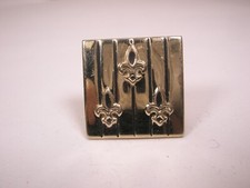 Triple Fleur de Lis BSA SWANK SINGLE Vintage Cuff Link replace lost/broken zi01