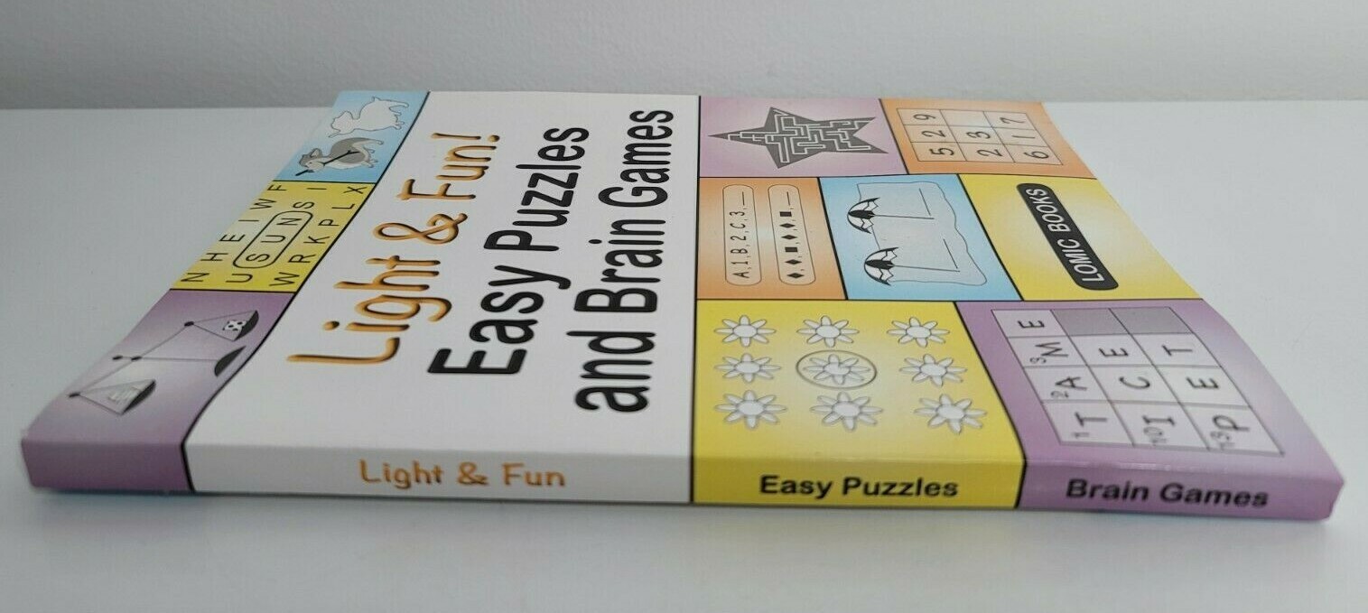 Light & Fun! Easy Puzzles and Brain Games : Includes Word Searches, Spot  the Odd One Out, Crosswords, Logic Games, Find the Differences, Mazes,  Unscramble, Sudoku and Much More by Editor of