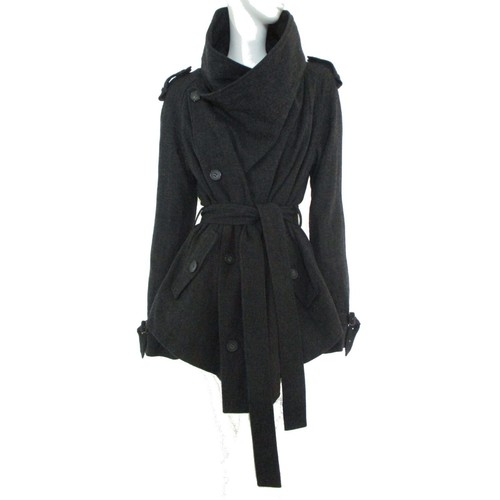 ATEMBERAUBENDE ALL SAINTS SAREDON DAMENJACKE NAHARA TRENCH WOLLMANTEL 12 ANTHRAZIT