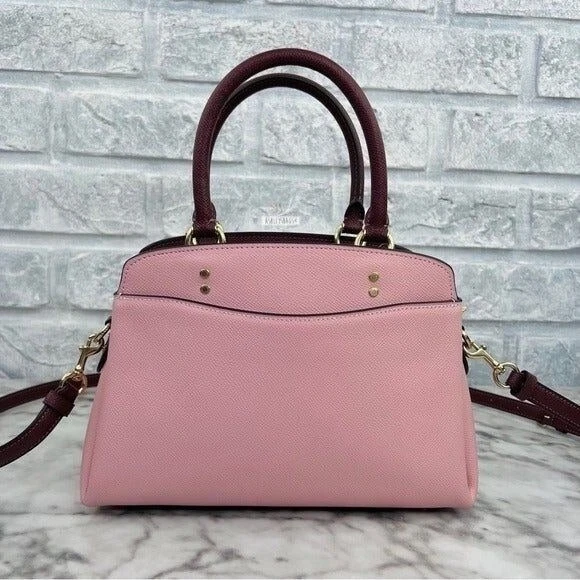 Borsa a tracolla Coach Mini Lillie in polvere vino rosa polvere multi