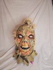 Ghoulish Productions Zombie Scarecrow Latex W/Straw Accents Halloween Mask