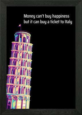 Leaning Tower of Pisa Framed Wall Art Poster Canvas Print Picture