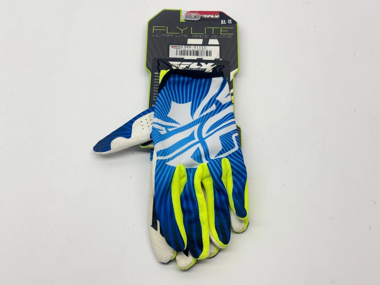Fly Racing Men's Gloves X Large White Blue XL Riding Hand Gear Protection MX