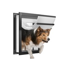 ClawJaw Aluminum Dog Door for Wall, Doggy Doors for Large Dogs with 2 Magneti...