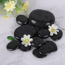 20Pcs/Set Hot Spa Black Basalt Oval Shape Stone Essential Oil Pedicure Massage