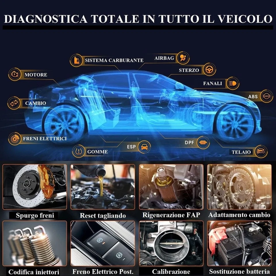 ⭐⭐⭐ DIAGNOSI AUTO MULTIMARCA PROFESSIONALE UNIVERSALE OBD TESTER SCANNER OBD ⭐⭐ - Immagine 3 di 4