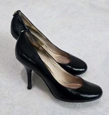 Women's Michael Kors Heels Black Patent Leather Round Toe Pumps Stilettos Size 7