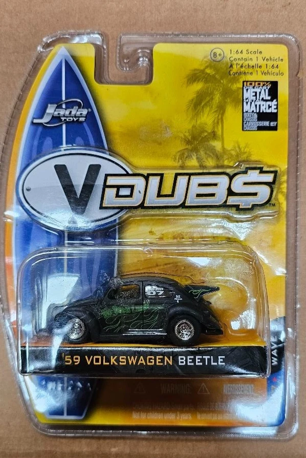 Jada Toys '59 Volkswagen Beetle Vdubs Wave 3 - 12062-029 NRFP 2007 noir 1:64 - Photo 1/1